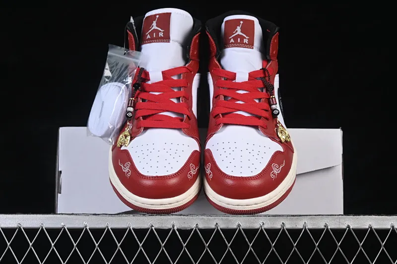 All Categories Air Jordan Jordan Series Basketball Shoes Air Jordan 1 Mid Air Jordan 1 Mid AJ1 Joe 1 Year of the Horse Limited Chinese Cultural Leisure Sneakers DQ8426-105